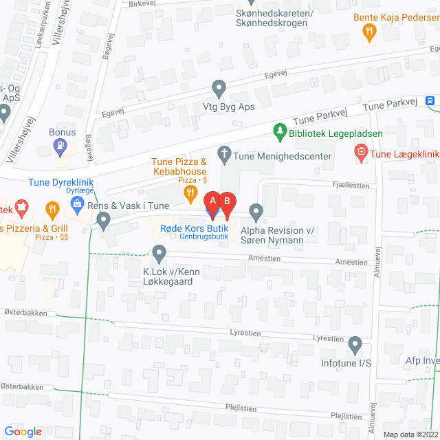 Genbrugsbutikker i Tune