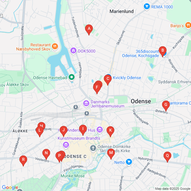 Genbrugsbutikker i Odense C