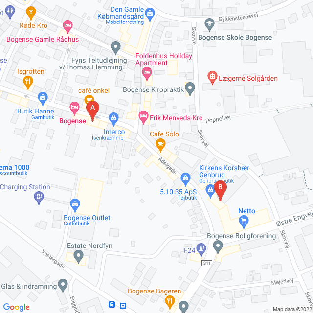 Genbrugsbutikker i Bogense